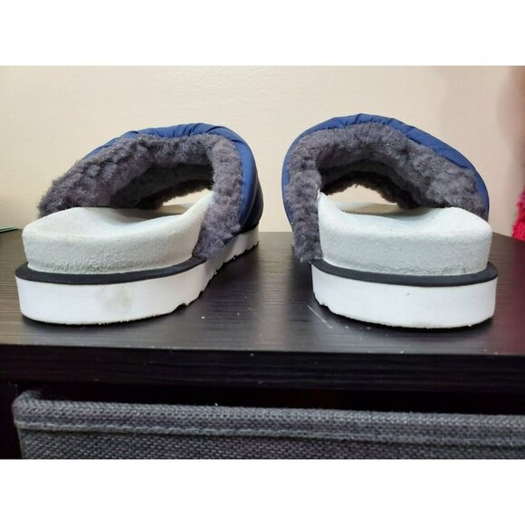 Ross & Snow Las Vegas Men's Navy Wool Lined Puff Slide Size 12 Italy MSRP $325 - Picture 5 of 8